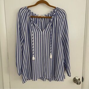 Vineyard Vines blue and white stripe women’s blouse size large